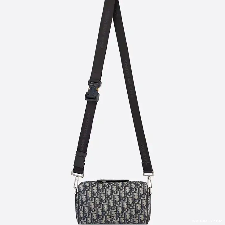 Cheap Motif 22 Dior Bag Blue Oblique Lingot Canvas 0524 Luxury